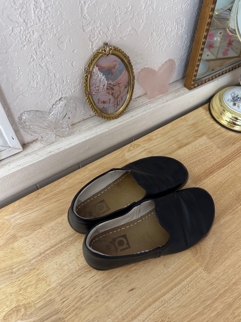 Vintage Barefoot Minimalist Black Leather Slip On Flats EU 40 Comfort - Picture 5 of 16